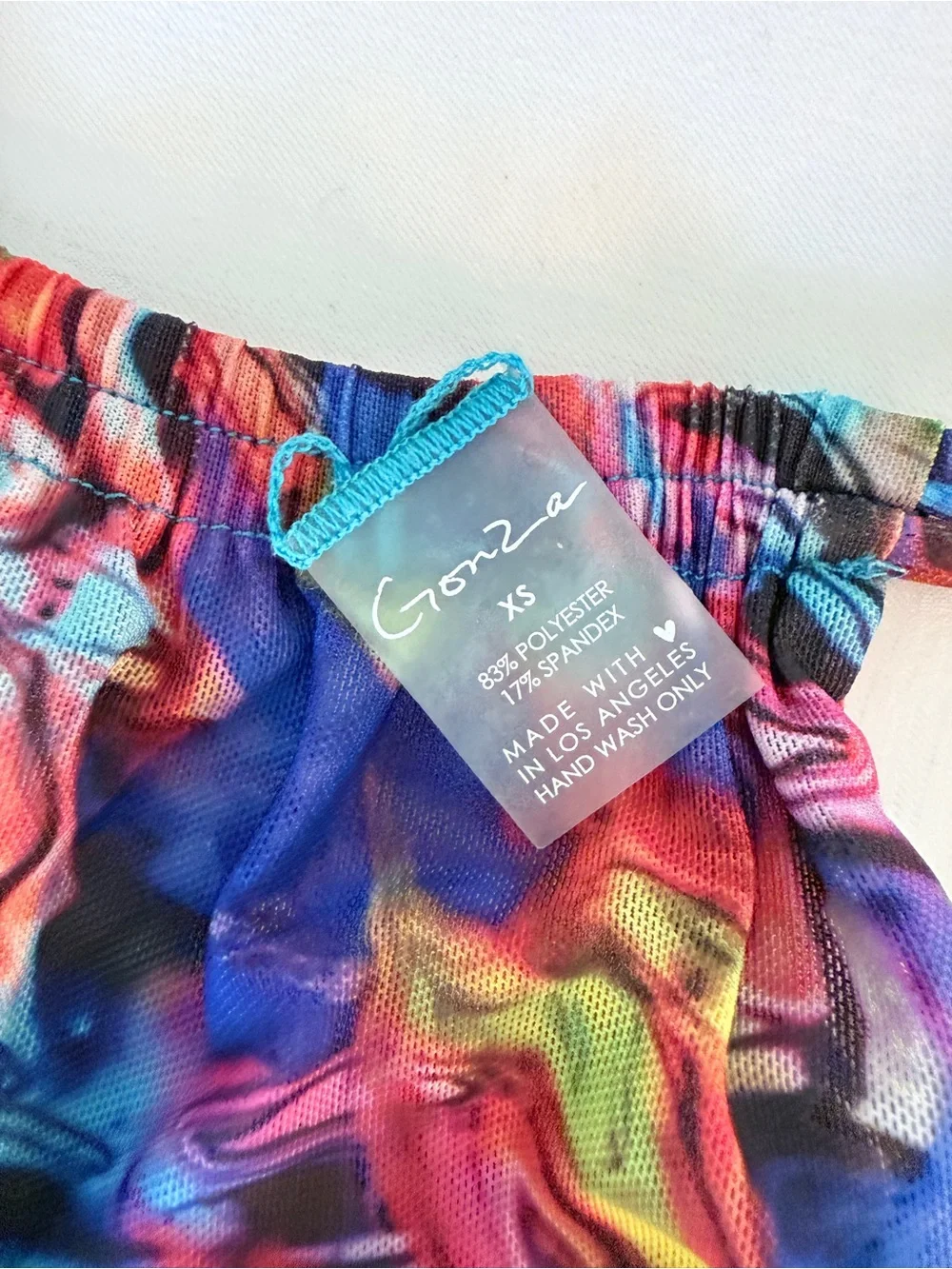 Multicolor Marble Print Triangle Bikini Set - Women - Picture 3 of 6